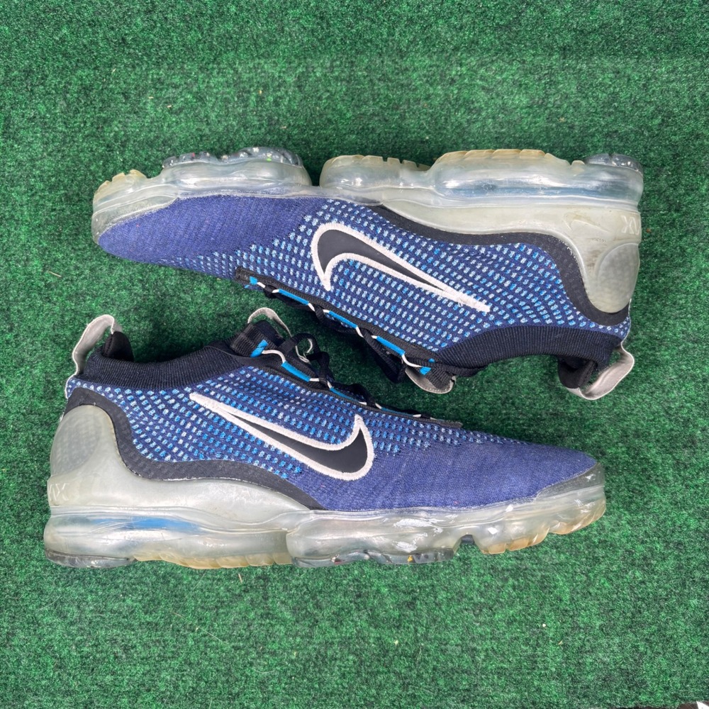 Nike Air VaporMax 2023 Flyknit Mens Blue Black Running Shoes DZ4856-400 Size 12